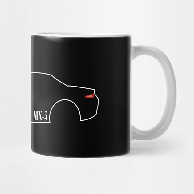 Miata Outline MX-5 ND IV White by CharlieCreator